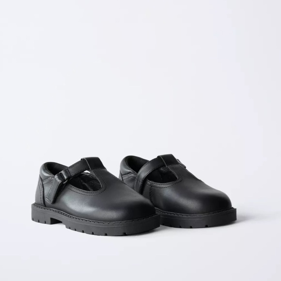 Zara Other - Zara Kids NWT leather black mary jane school shoes 6552/630